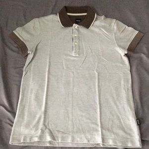 Hugo Boss black slim fit Gray Brown polo size S